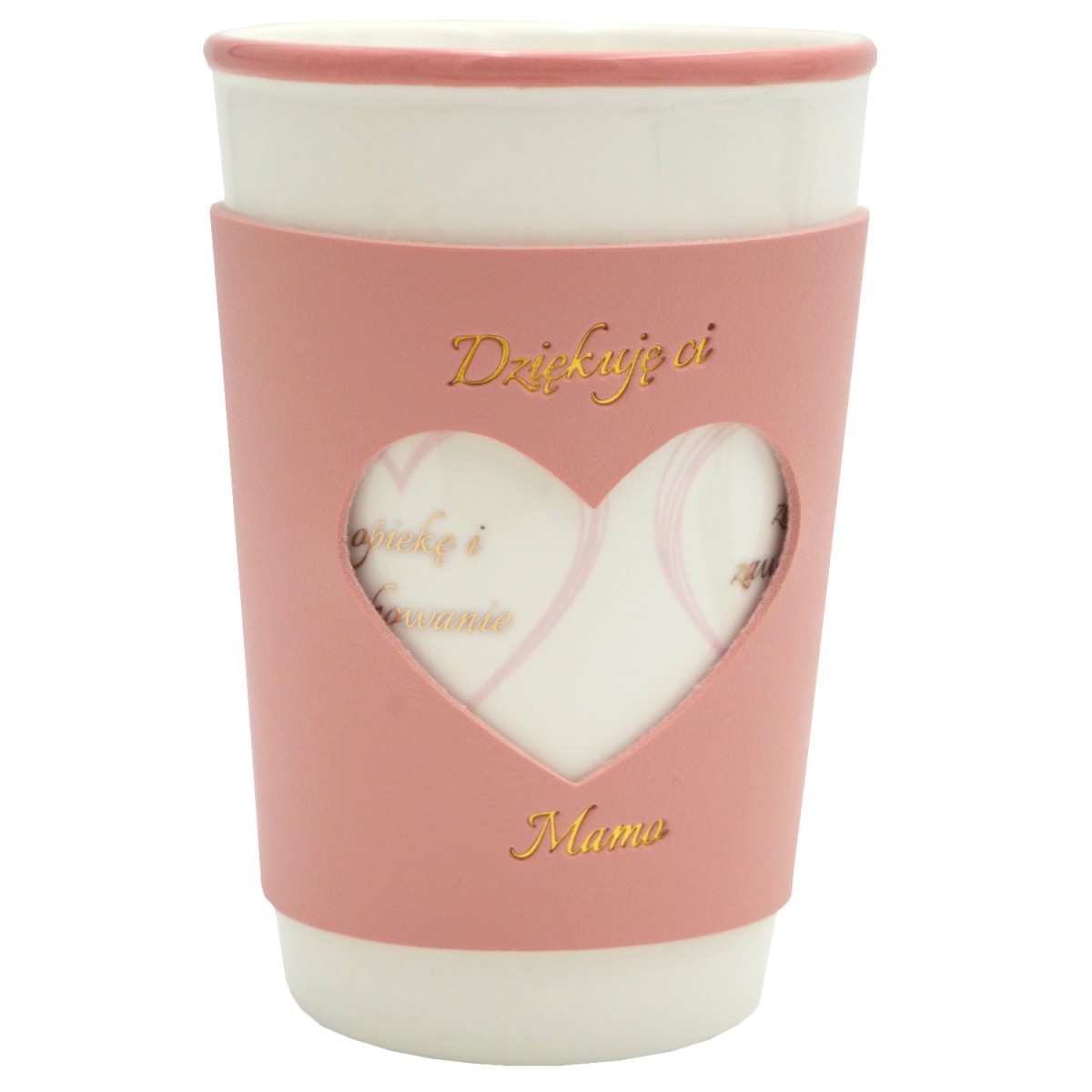 Kubek dla mamy - porcelanowy kubek z opaską 420ml